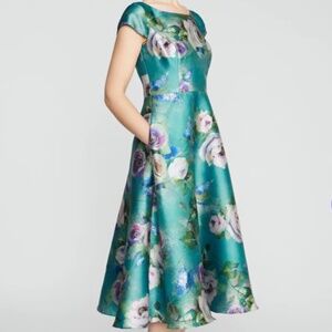 Theia Dress - Paula Mikado Tea Length Dress